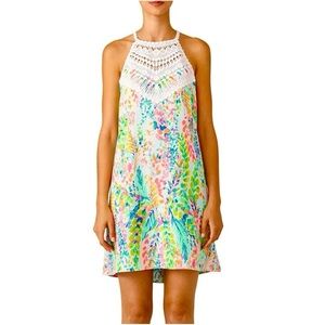 Lilly Pulitzer Pearl Soft Shift Dress in Catch the Wave Pattern Size 2